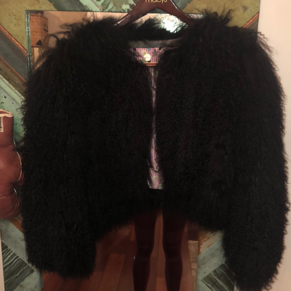 Mongolian lamb fur jacket